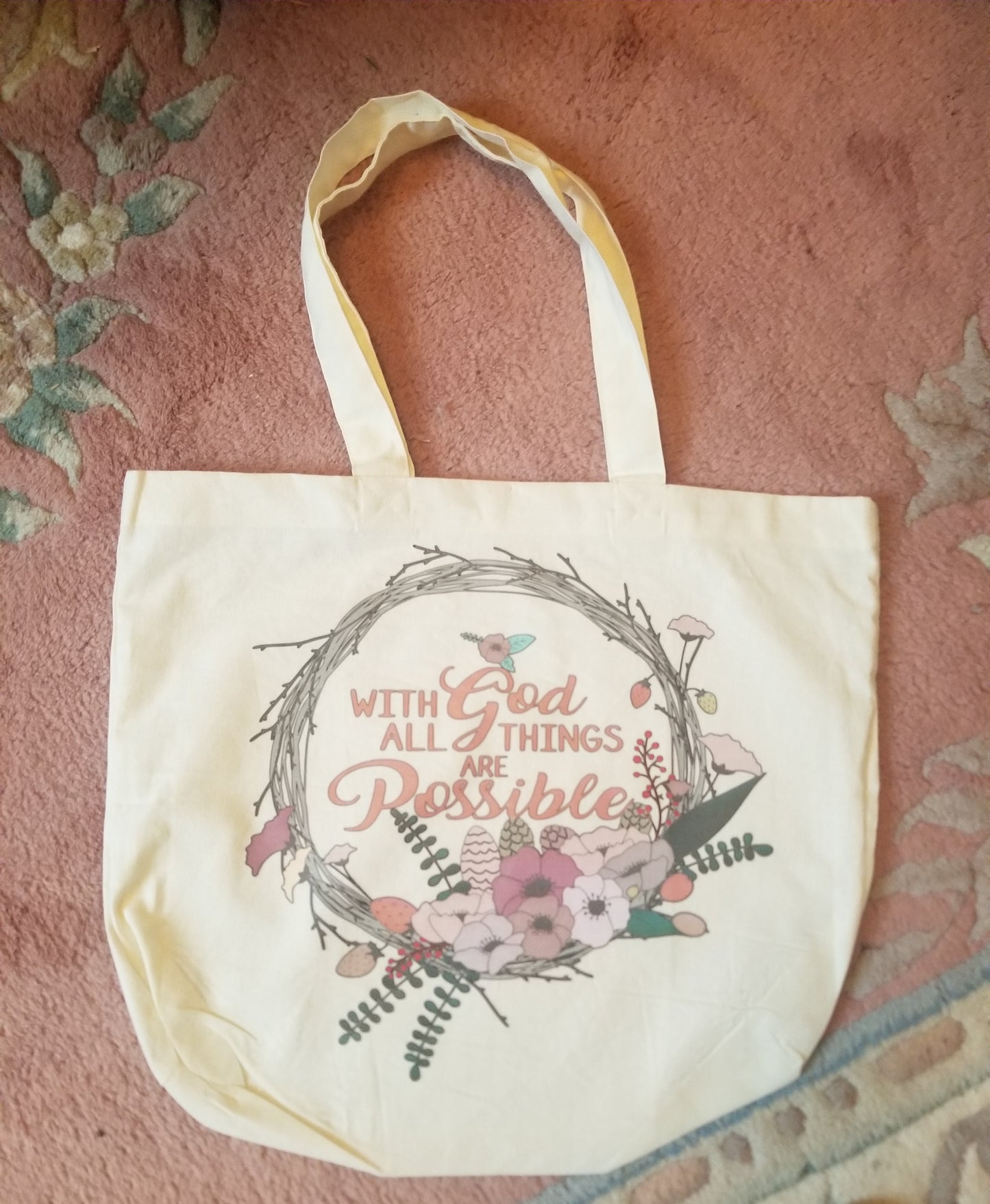 With God All Things are Possible tote