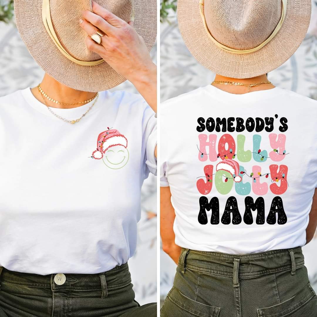 Christmas Mama Holly Jolly T-shirt